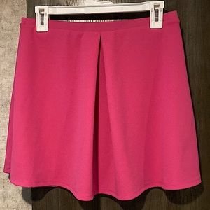 Hot Pink Pleaded Skirt. Worn twice. No tags. Size Large.